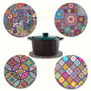 Wooden Placemats Set of 4 Heat-Resistant Non-Slip Easy to Clean for Home Office Party