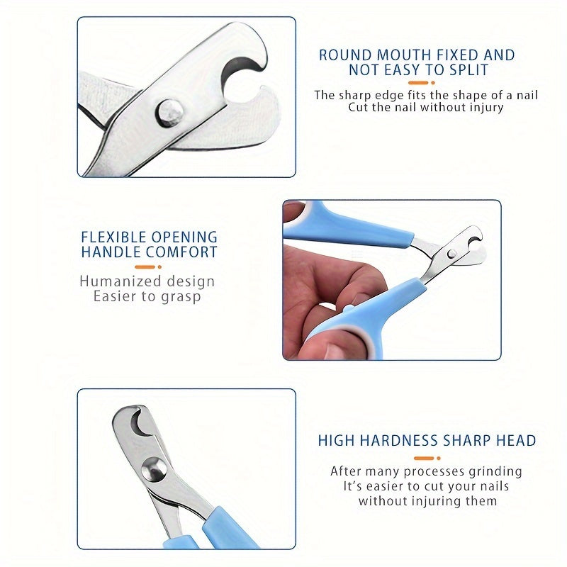 Pet Nail Clippers for Cats and Small Dogs Stainless Steel No Battery