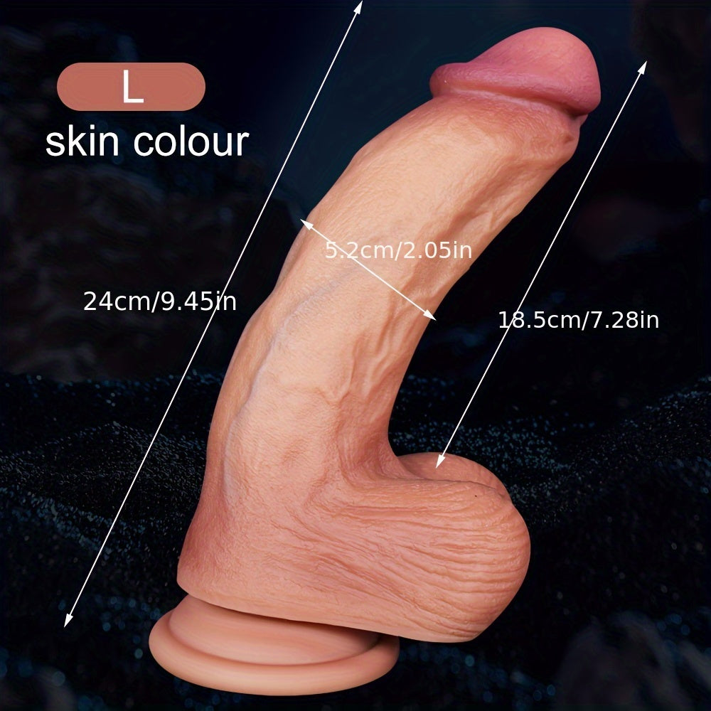 Women's Realistic Soft Penis Dildo Extra Large Masturbator with Thrusting