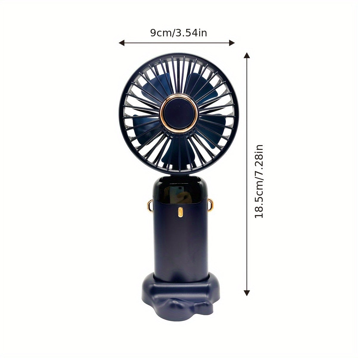 Mini Fan with LED Display, Collapsible Neckband, Rechargeable USB, 5-Speed