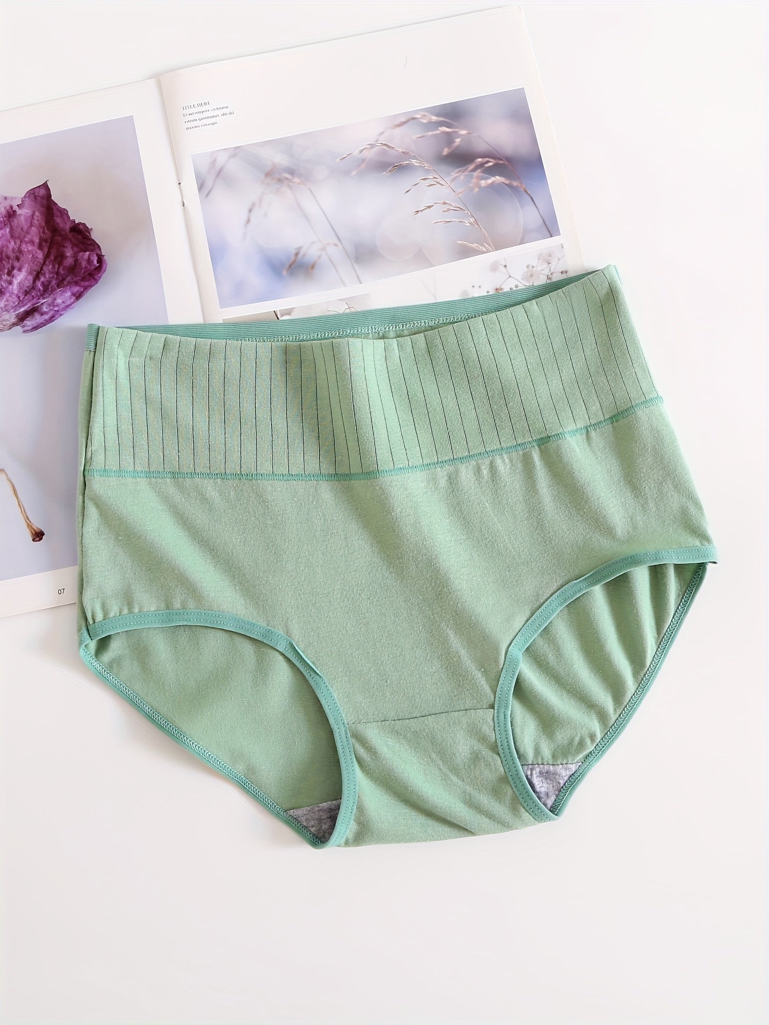 Women's Cotton Mid-Rise Solid Briefs Pack of 5 Comfortable Seamless Underwear