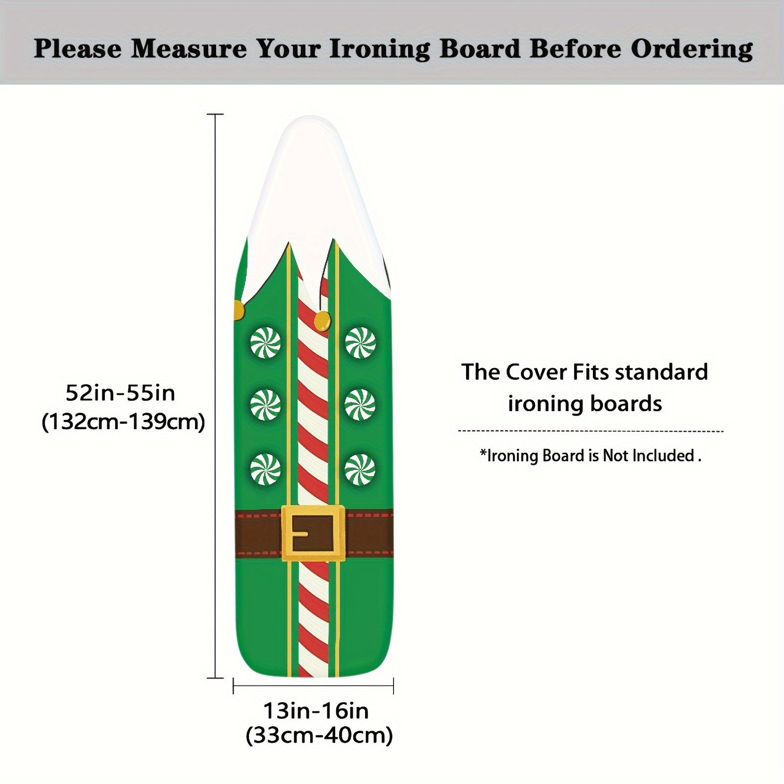 Christmas Themed Ironing Board Cover Fits Most Sizes Dust Protection