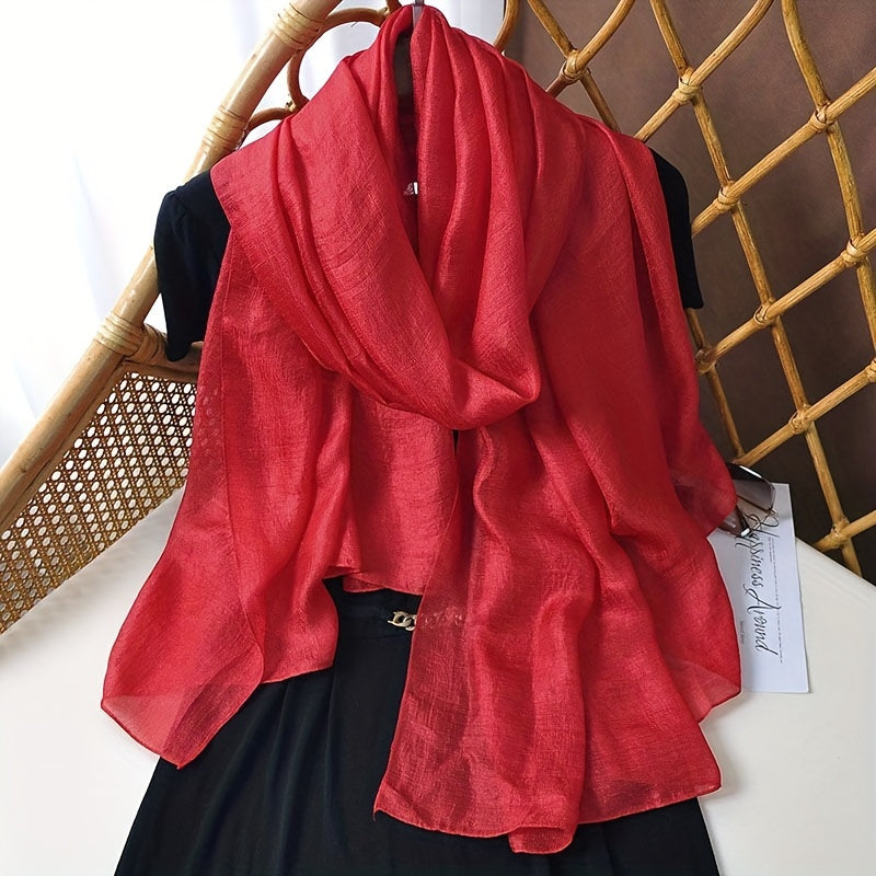 Ayollar uchun engil chiffon sharf, quyoshdan himoya, plyaj sochiq, yozgi aksessuar