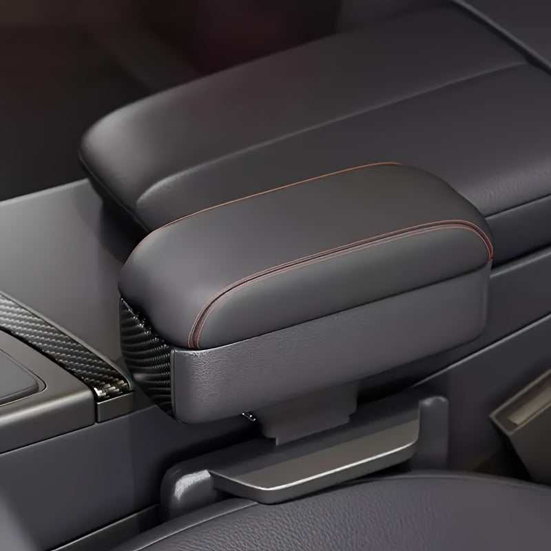 Universal Faux Leather Car Armrest Pad Center Console Cup Holder Organizer