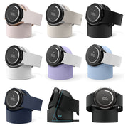 Подставка для часов Samsung Galaxy Watch для моделей 5/6/7 Pro, совместимая с размерами 40 мм, 44 мм и 45 мм, изготовлена из силиконового материала, зарядный кабель не включен.