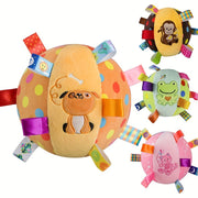 Pelota de peluche con sonajero para ejercicio de agarre y juego visual adecuado para regalos navideños