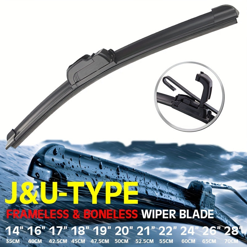 Automotive Frameless U J Type Wiper Blade for All Car Models Quiet Durable