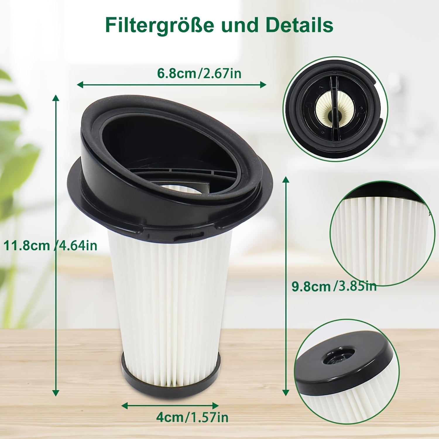 Rowenta RH65xx seriyali changyutgichlar uchun to'rt dona ZR005201 zaxira filtrlar - yuqori samarali almashtirish aksessuarlar Fishone