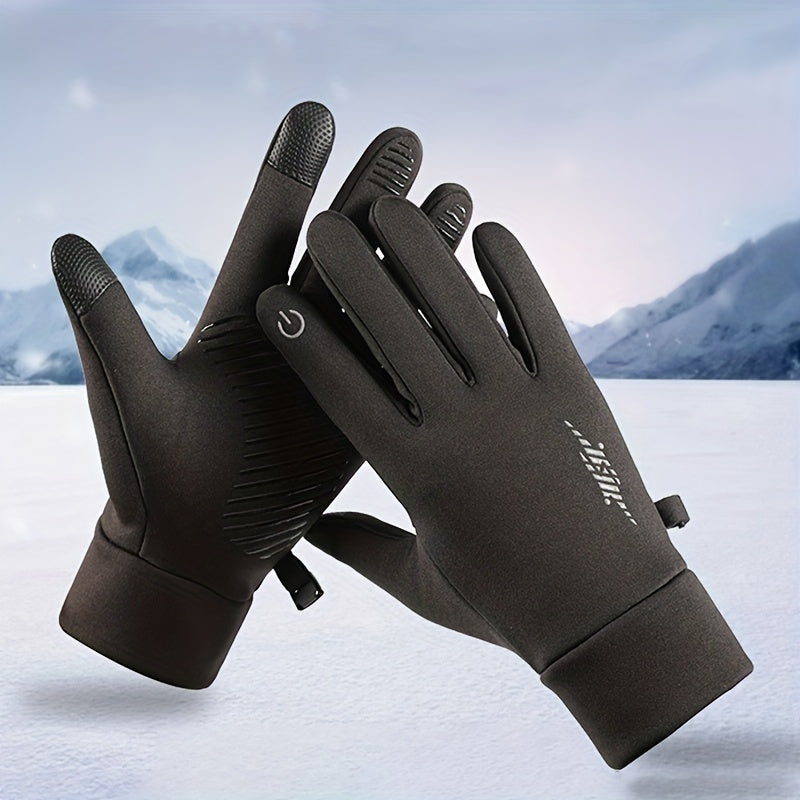 Winter Gloves for Men Women Black Warm Waterproof Windproof Touch Screen Non-slip Wear-resistant