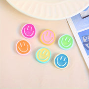 6Pcs or 12Pcs Joyful Face Resin Shoe Charms Pastel Bright Colors for Sneakers and Boots