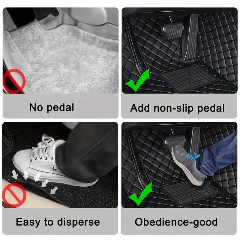 All-Weather Waterproof PU Leather Car Floor Mat for Sedan