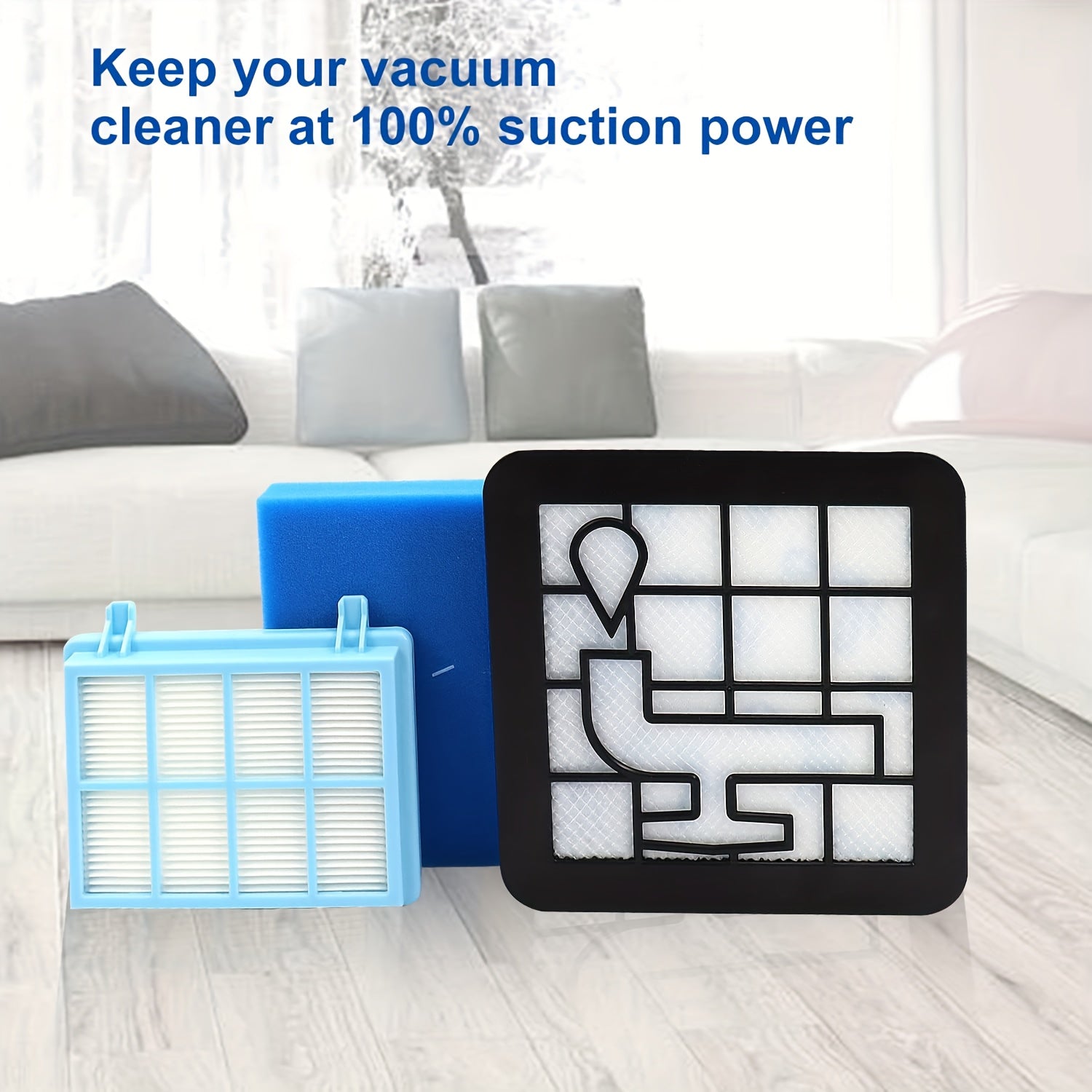 3 Pack Vacuum Filter Accessories for Compact and Active Cleaners HEPA Replacement