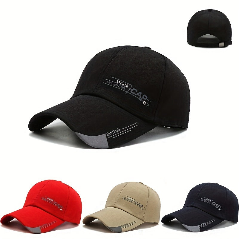 Outdoor Sun Visor Hat for Men Baseball Cap with Letter Print Sports Accessory