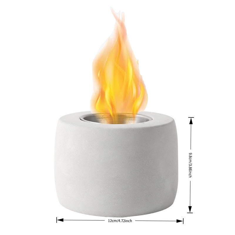Compact Alcohol Stove for Indoor Outdoor Use with Cement Fireplace Set