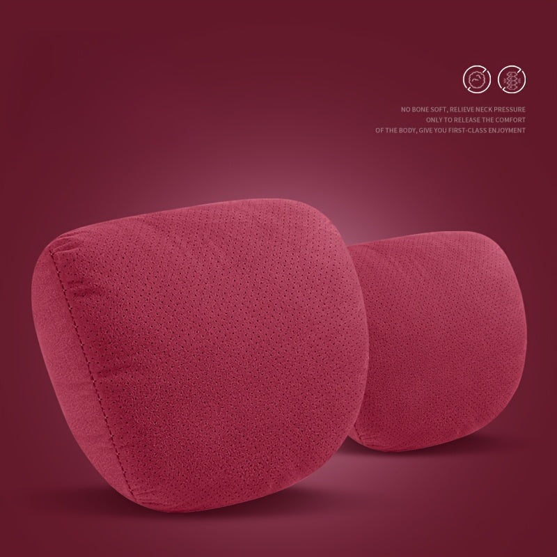 2pcs Soft Breathable Car Headrests Adjustable Neck Support Comfort Accessories