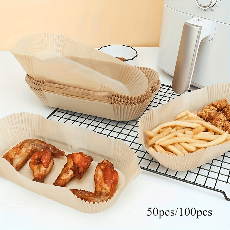 Disposable Air Fryer Liners 50-100 Pieces Non-Stick Food Safe Baking Accessories