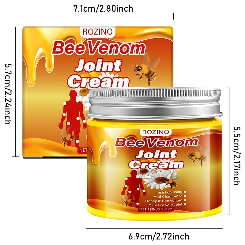 150g Bee Venom Joint Massage Cream with Chamomile Aloe Sunflower Oil for Deep Hydration