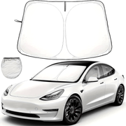 Tesla Model 3 va Y uchun avtomobil quyosh nuri himoyachisi UV himoyasi issiqlikni to'sib qo'yish uchun qalin polyester