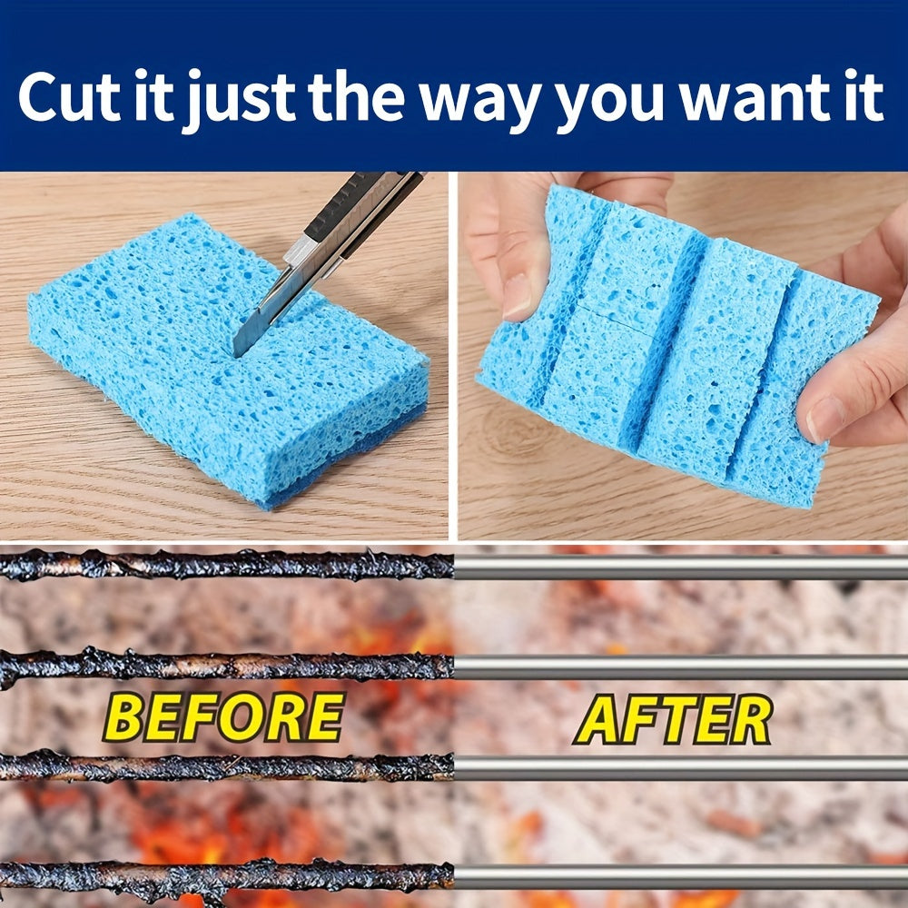 Упаковка из 7 или 13 экологически чистых сжатых древесных волокон для мытья посуды для пикников - прочные и устойчивые - мощное удаление пятен - легко носить с собой - идеально подходит для чистки кастрюль и посуды на кухне