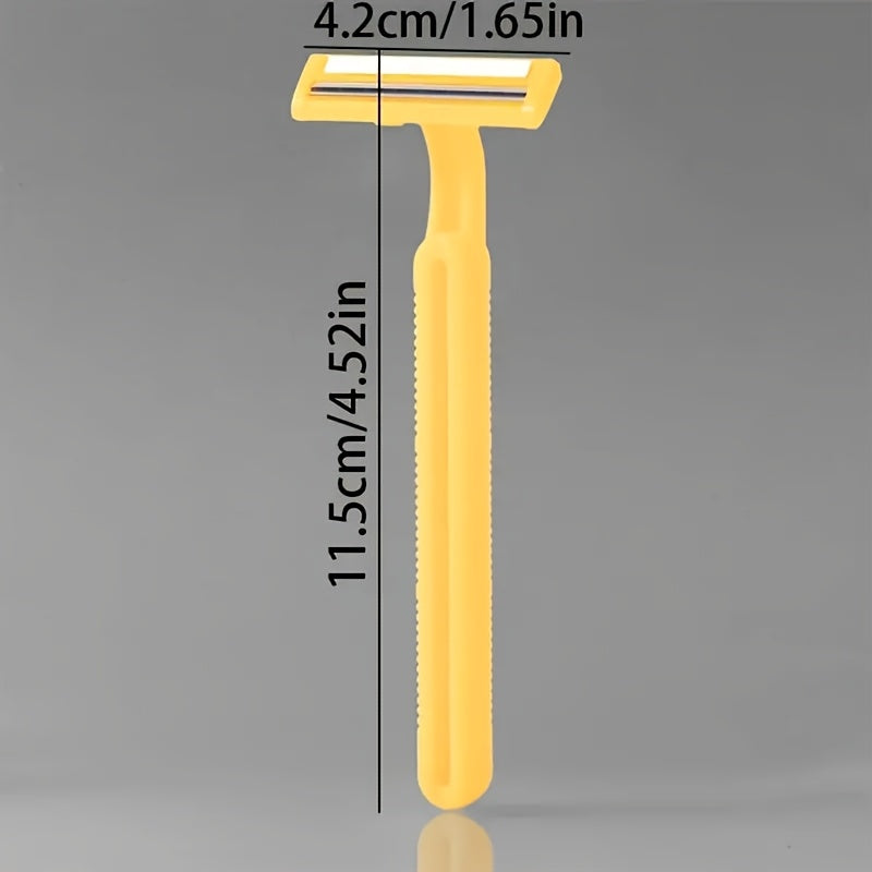 Maquinillas de afeitar desechables de doble hoja para hombres, pack de 10 o 20 con tira lubricante, azul y negro