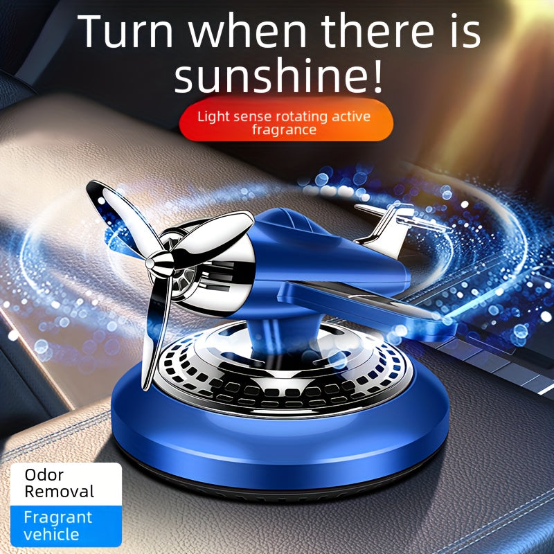 Solar-Powered Car Air Freshener Aromatherapy Helicopter Odor Remover Decoration Eid Al-Adha