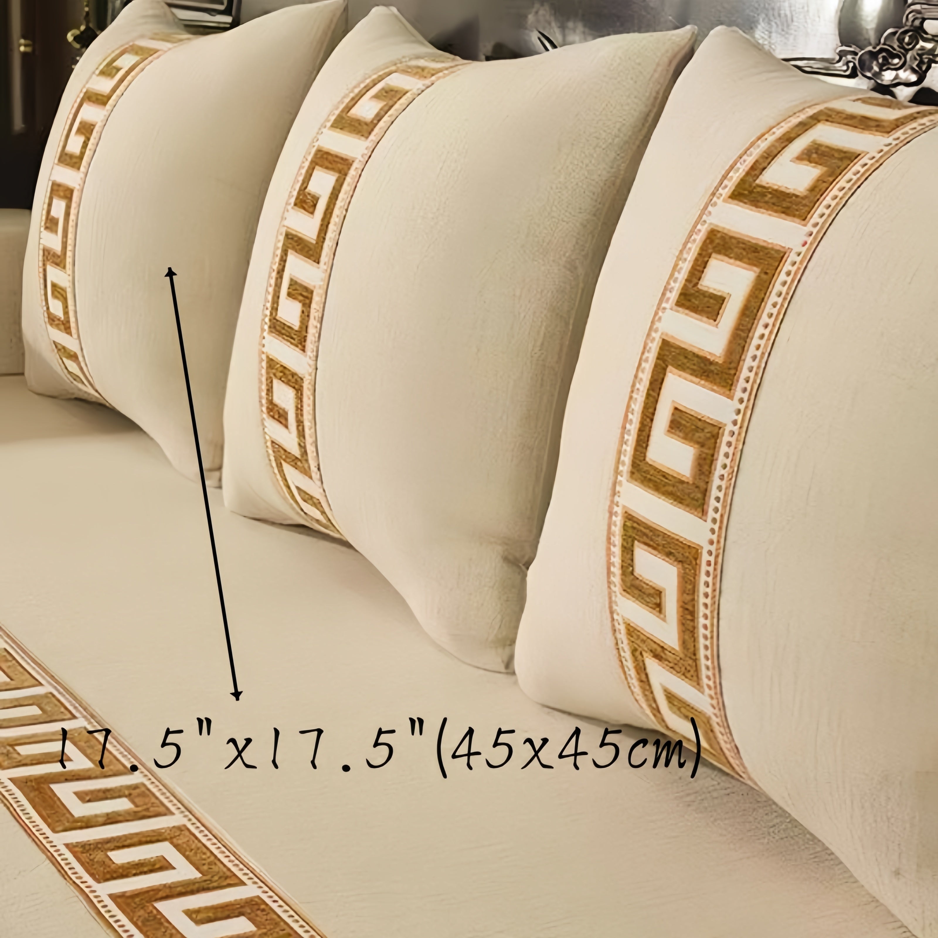 Chenille Sofa Cover with Geometric Jacquard Design Pet Friendly Machine Washable Non Slip Fits Armchairs to 4 Seater Sectional