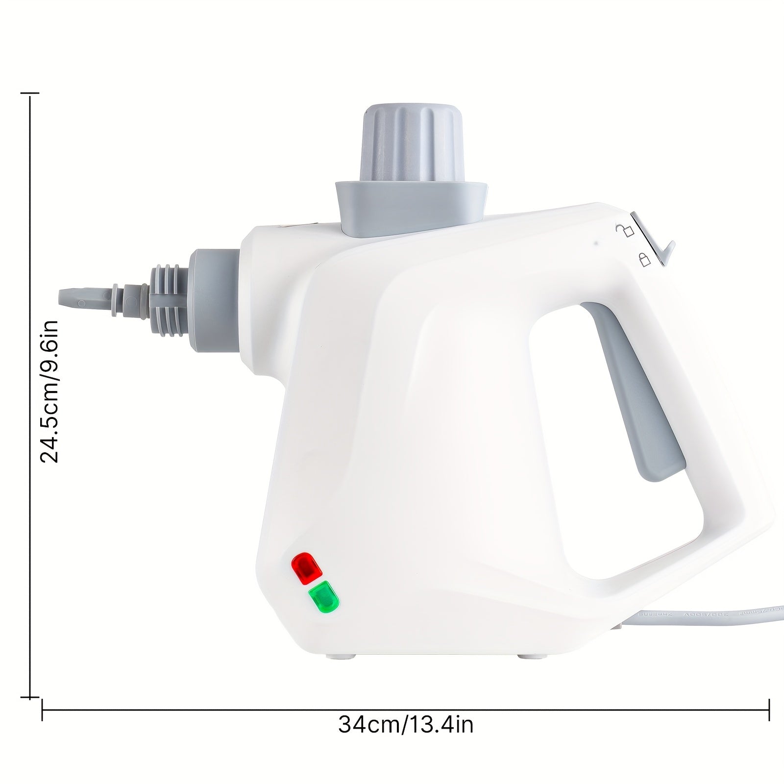 9 ta aksessuar bilan qo'lga olinadigan bug' tozalagich, oshxona va divan tozalash uchun.