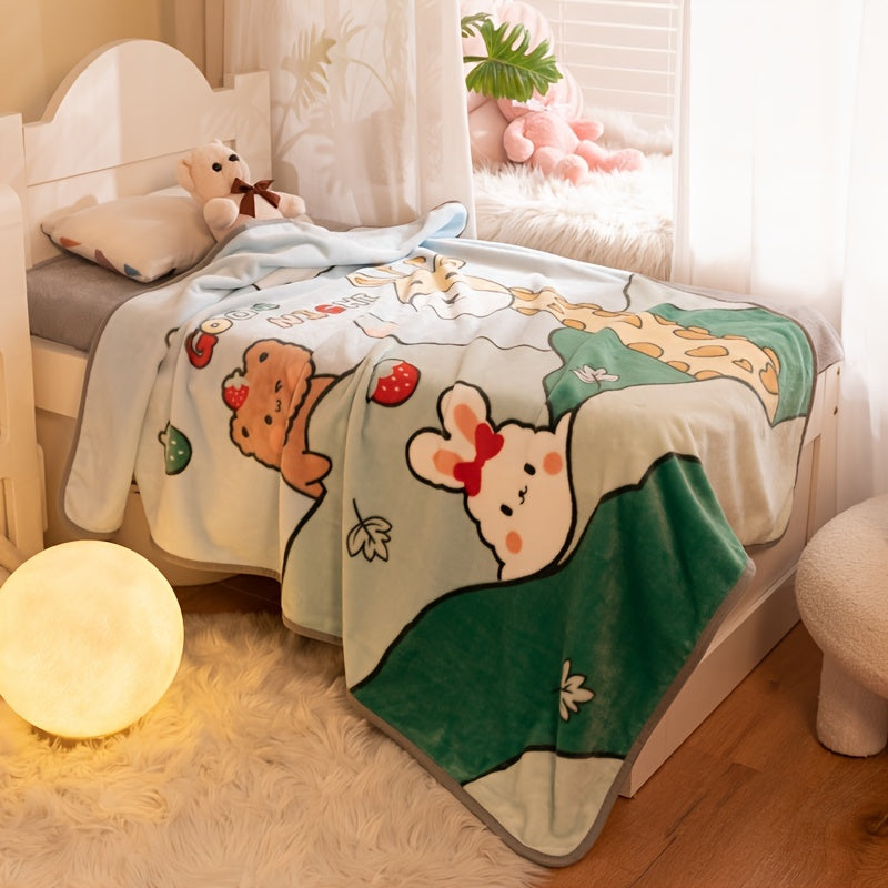 Kids Dinosaur Printed Flannel Blanket 100x140cm Plush Stroller Bedtime Gift