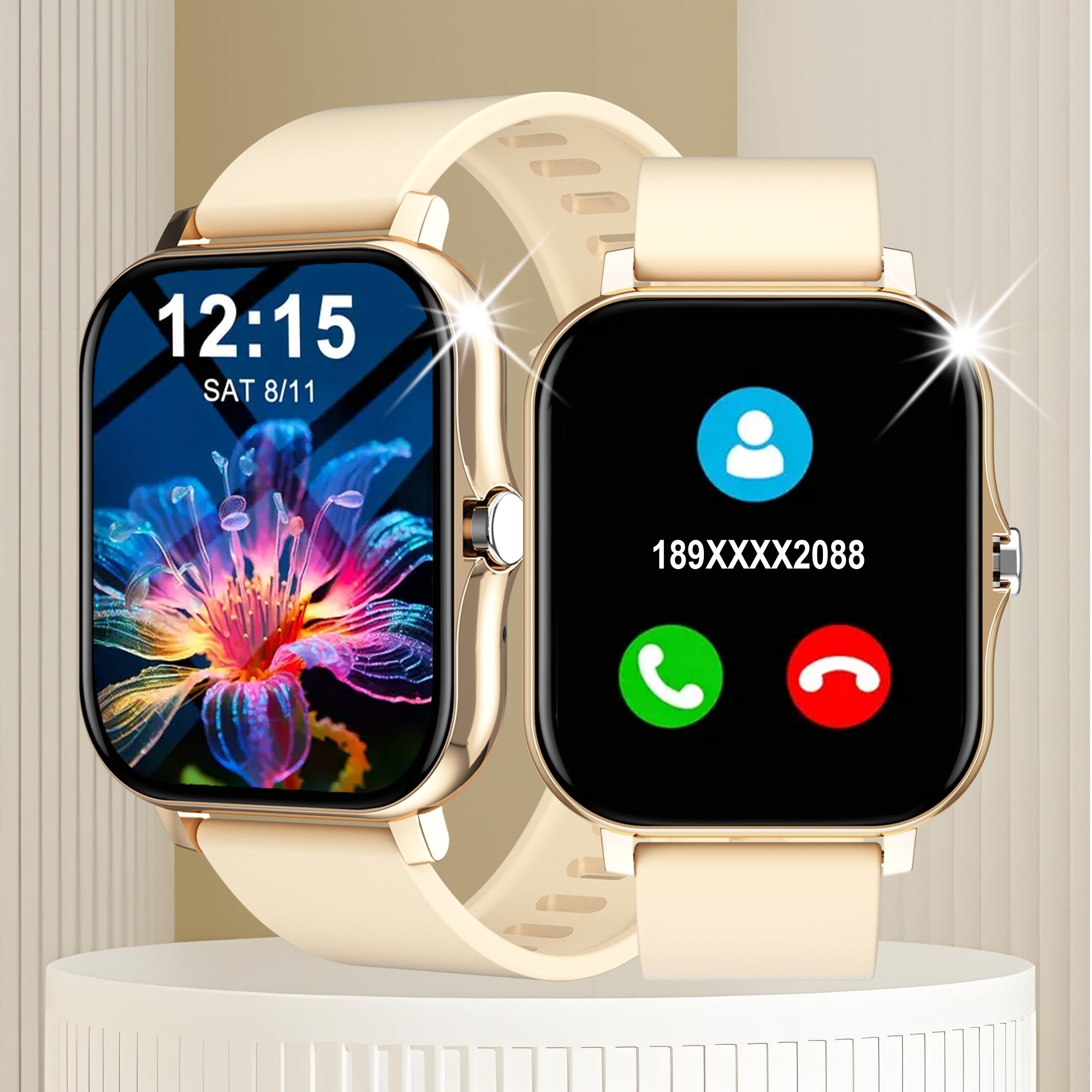 2024 1.83 Inch Touch Screen Smart Watch for Men and Women with Calling and Exercise Tracking