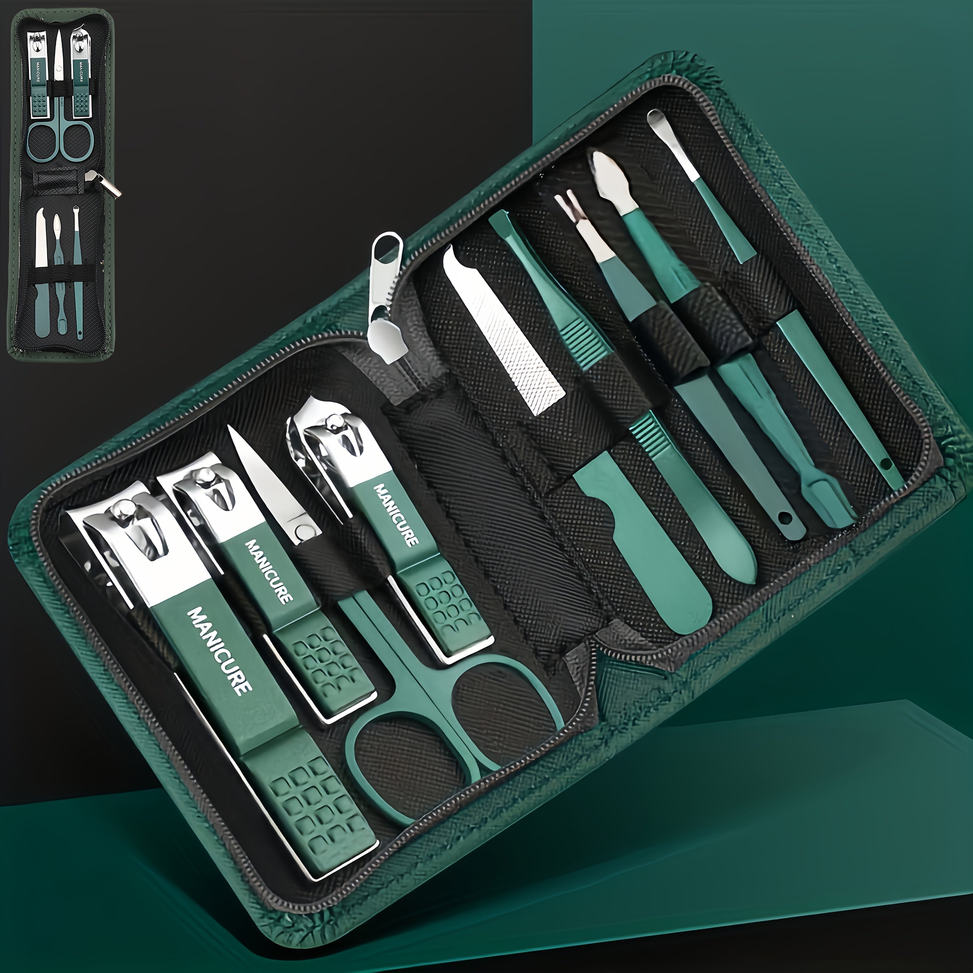 Luxury Stainless Steel Nail Clipper and Manicure Set with Travel Case 6/9 Pieces