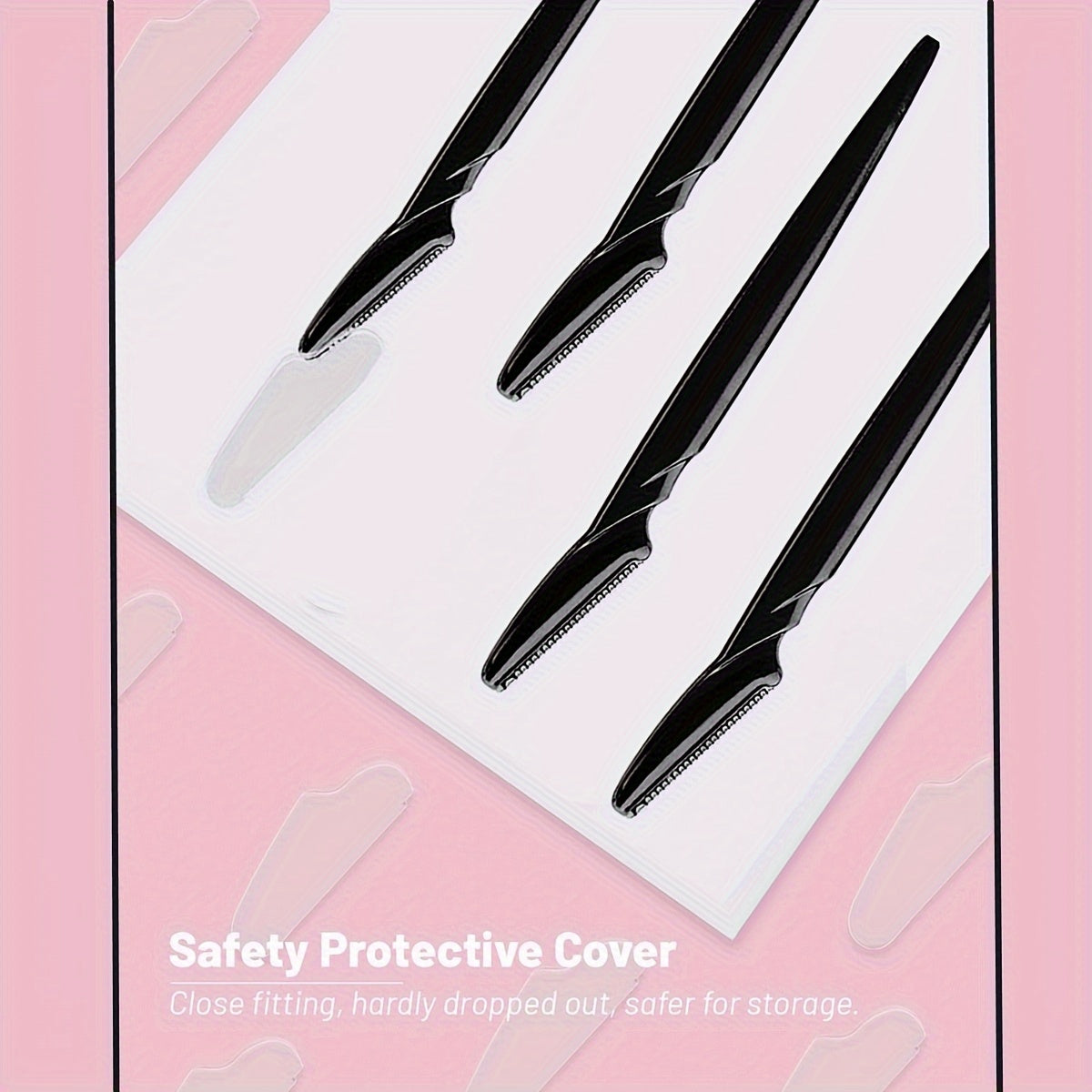 Women's Male Hypoallergenic Stainless Steel Facial Razors Black 50pcs