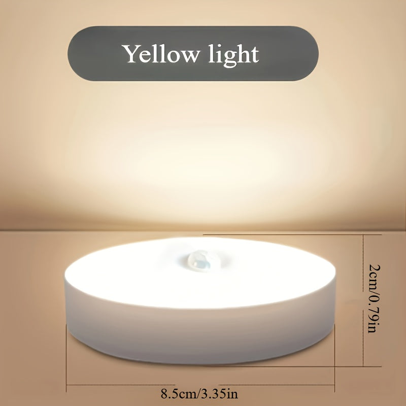 Motion-Activated LED Night Light with 8 LEDs USB Rechargeable for Stairs Closet Bedroom