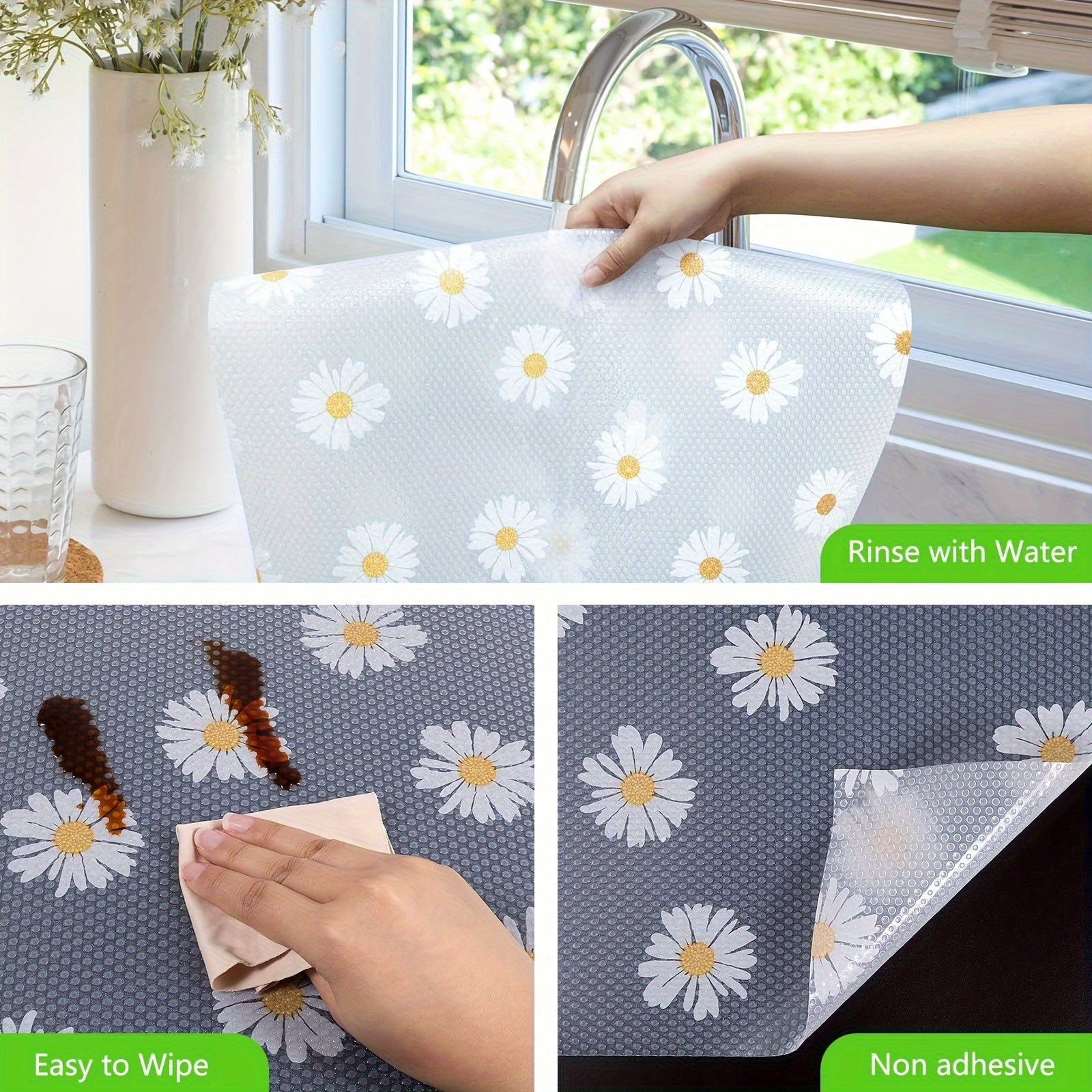 EVA oshxona tortma qoplamalari: Suv o'tkazmaydigan, yopishqoq emas, mustahkam va tozalash oson - 200sm/300sm o'ralarida mavjud, oshxona saqlash va tashkil etish uchun ideal