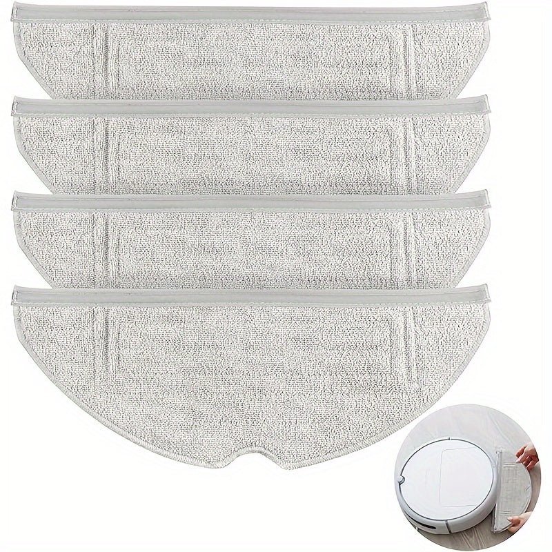 Set of 4 Microfiber Mop Pads for S8/S7 Series, Washable, Durable Adhesive Backing