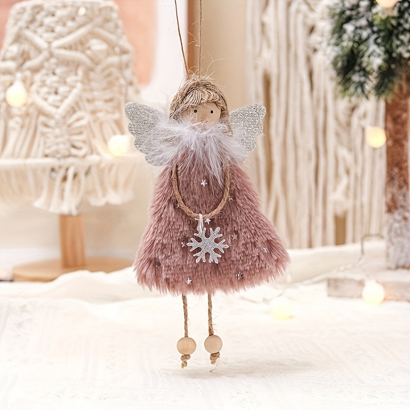 3pcs Christmas Doll Pendants Angel Girl Tree Ornaments for Festival and Party Decor