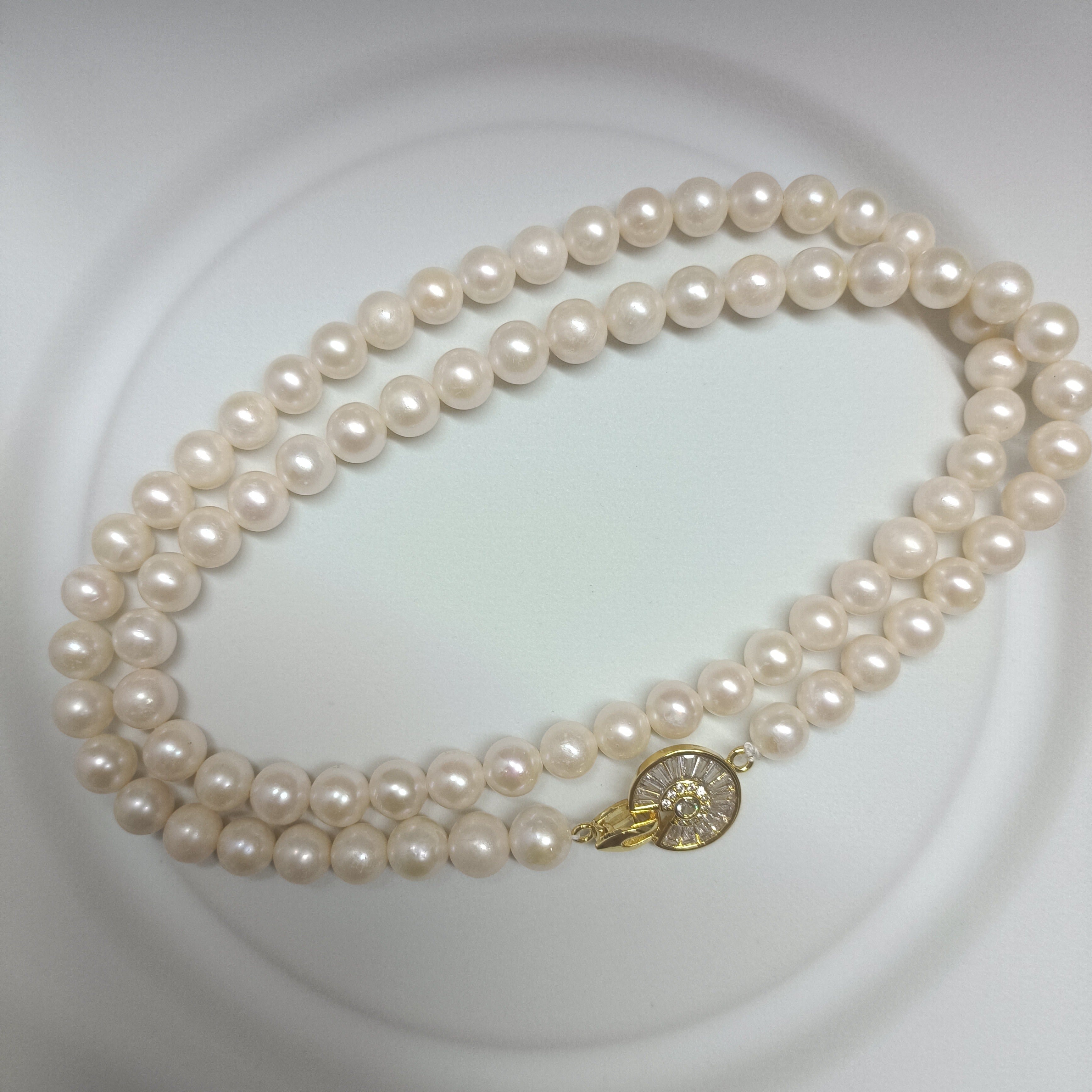 Freshwater Pearl Necklace for Women with Genuine Pearls and Unique Growth Patterns