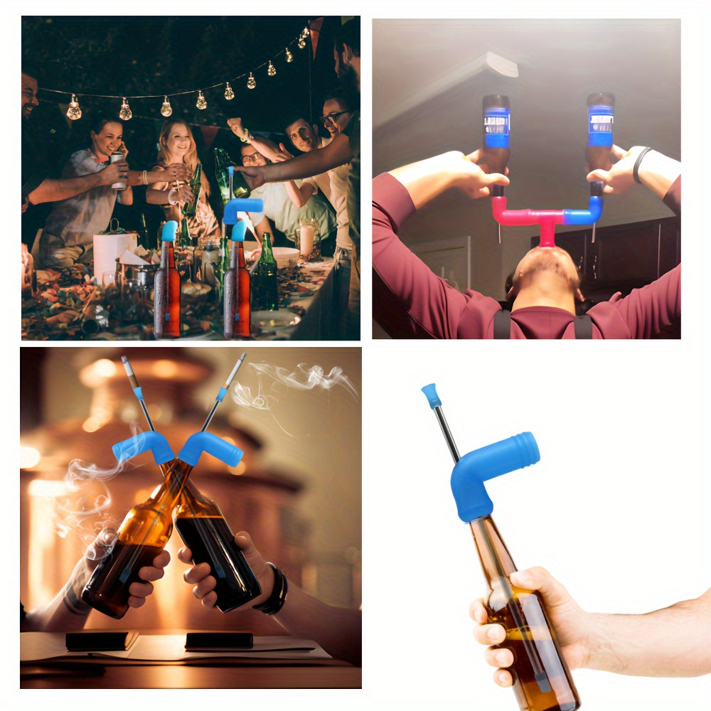 Uniseks zanglamaydigan po'latdan yasalgan ikki tomonlama pivo va sigaret uchun quvur tutgichi