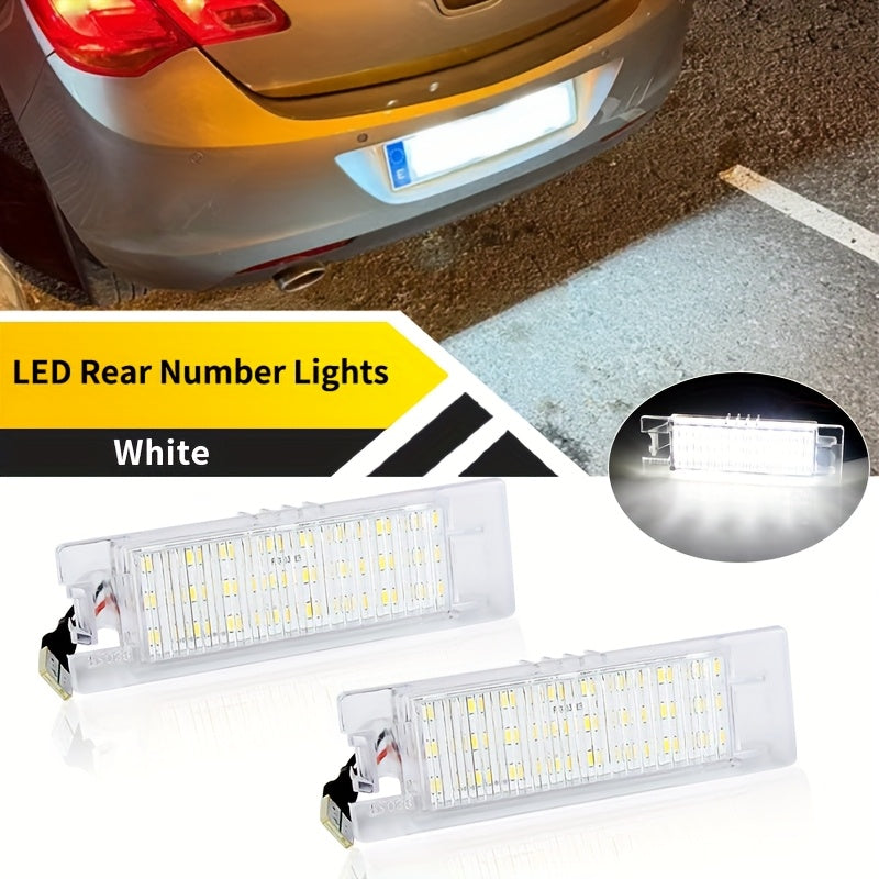 2 Pack Bright White LED Rear License Plate Lights for Cars