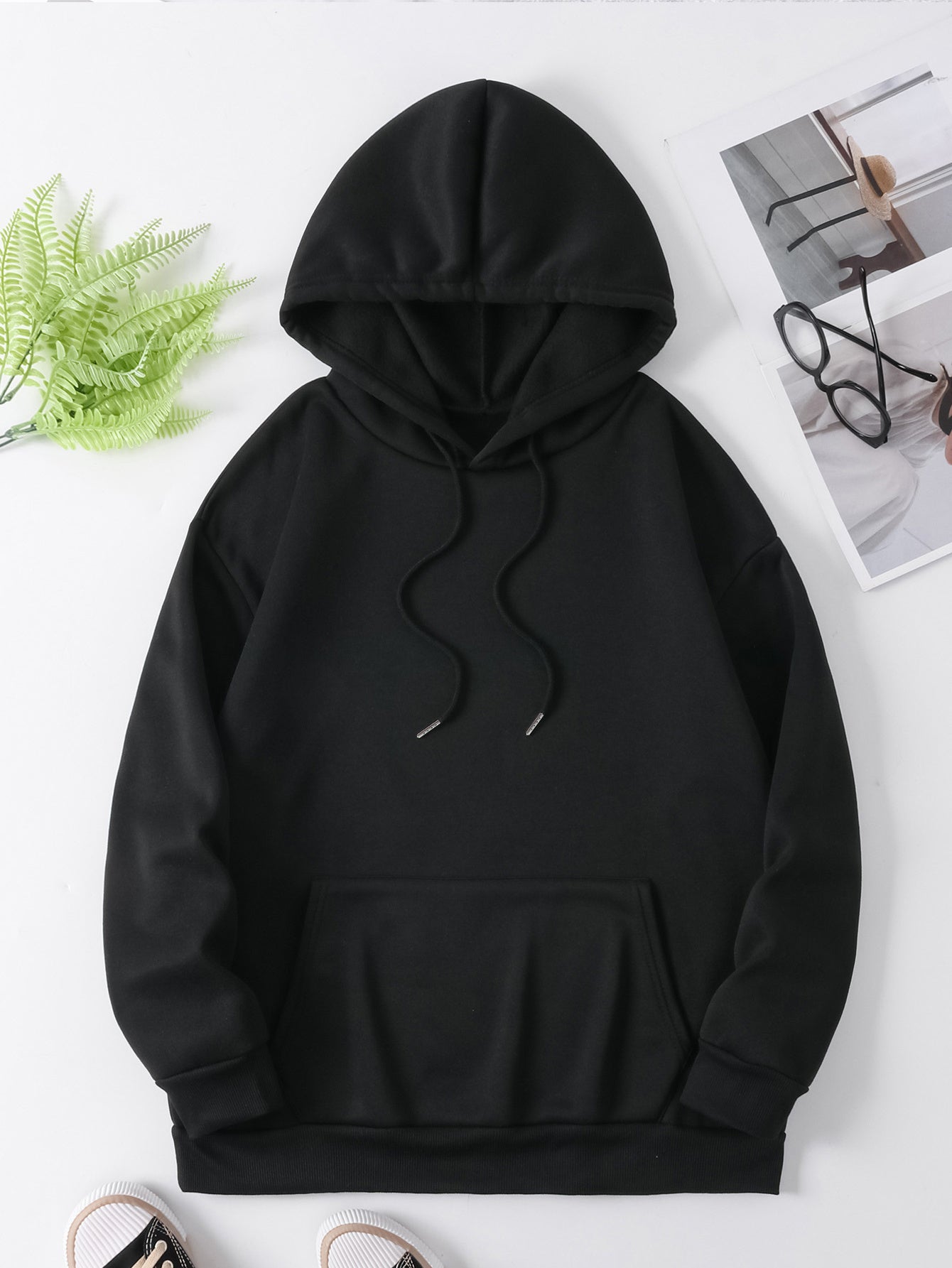 Plus Size Women's Mental Health Awareness Hoodie Cozy Polyester Drawstring Pullover