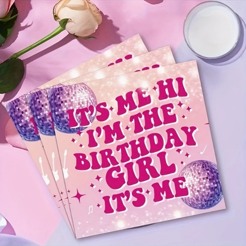 Набор из 20 одноразовых салфеток в стиле Singer для вечеринок, праздников и мероприятий