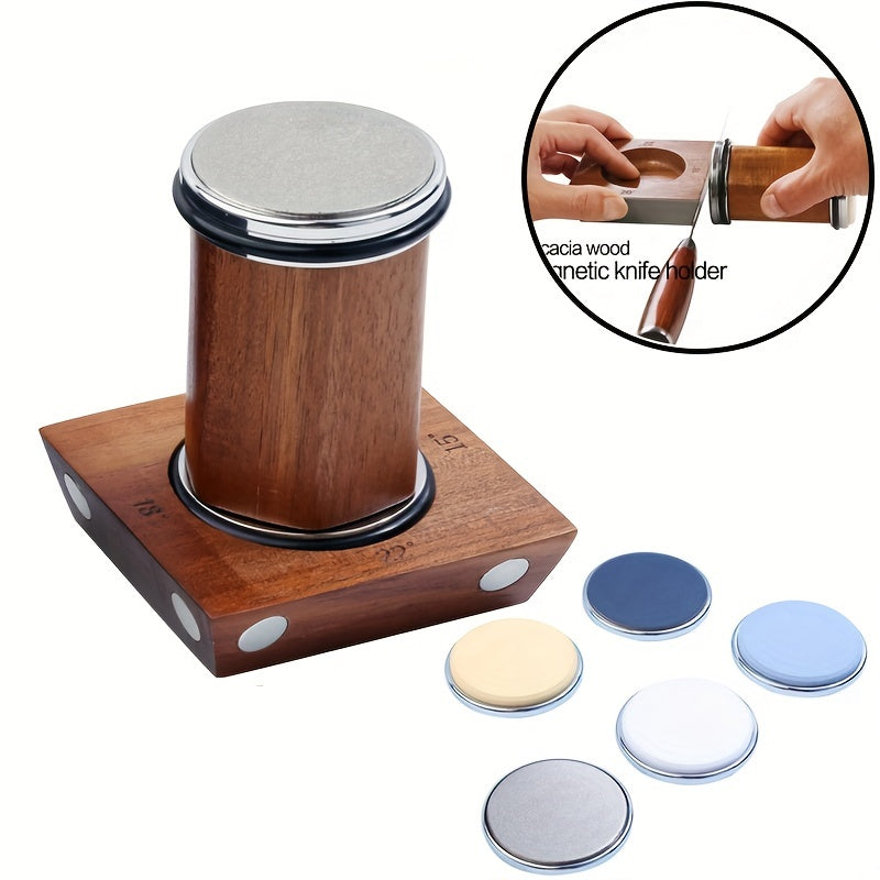 Knife Sharpening Set with Tumbler Sharpener, Diamond Abrasives, Magnetic Angle