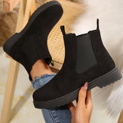 Women's Chelsea Ankle Boots Lightweight Breathable Fabric Black All-Season