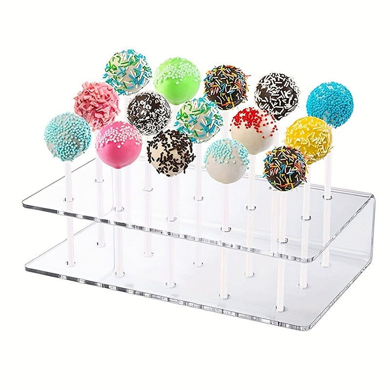 U-Shaped Clear Acrylic Lollipop Stand 15 Holes for Weddings Birthdays Parties