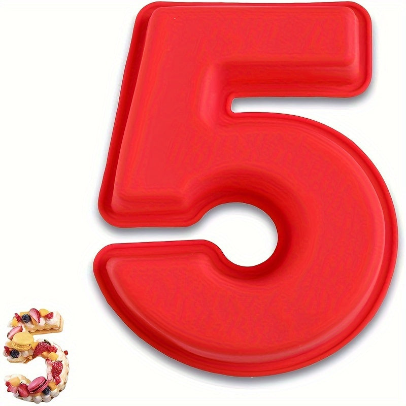 Silicone Number Cake Molds Set for Baking Create Custom Arabic Numerals 0-8 Non-Stick Flexible Kitchen Tool