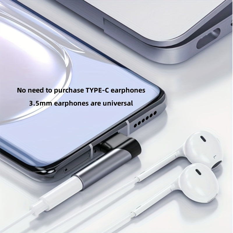 Type-C to 3.5mm Headphone Adapter Digital Decoding Chip Compatible with Smartphones and Laptops