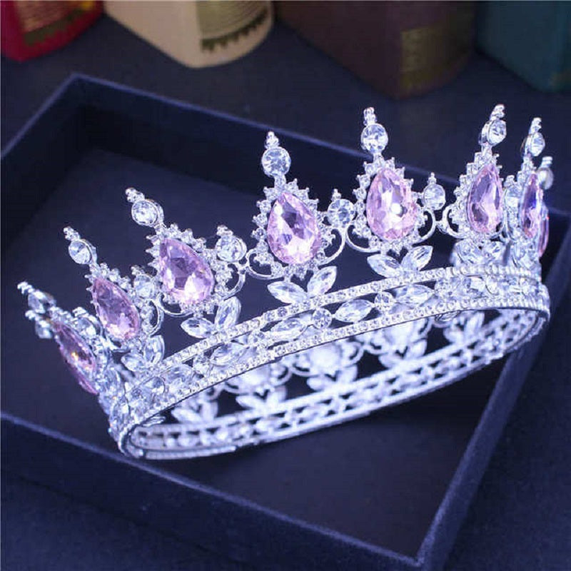 Wedding Crown for Women and Girls Rhinestone Gold Baroque Queen Tiara Bridal Headpiece