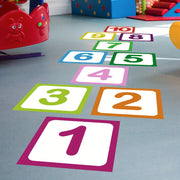 10 Pieces Self-Adhesive Anti-Slip Hopscotch Wall and Floor Stickers Frosted Material