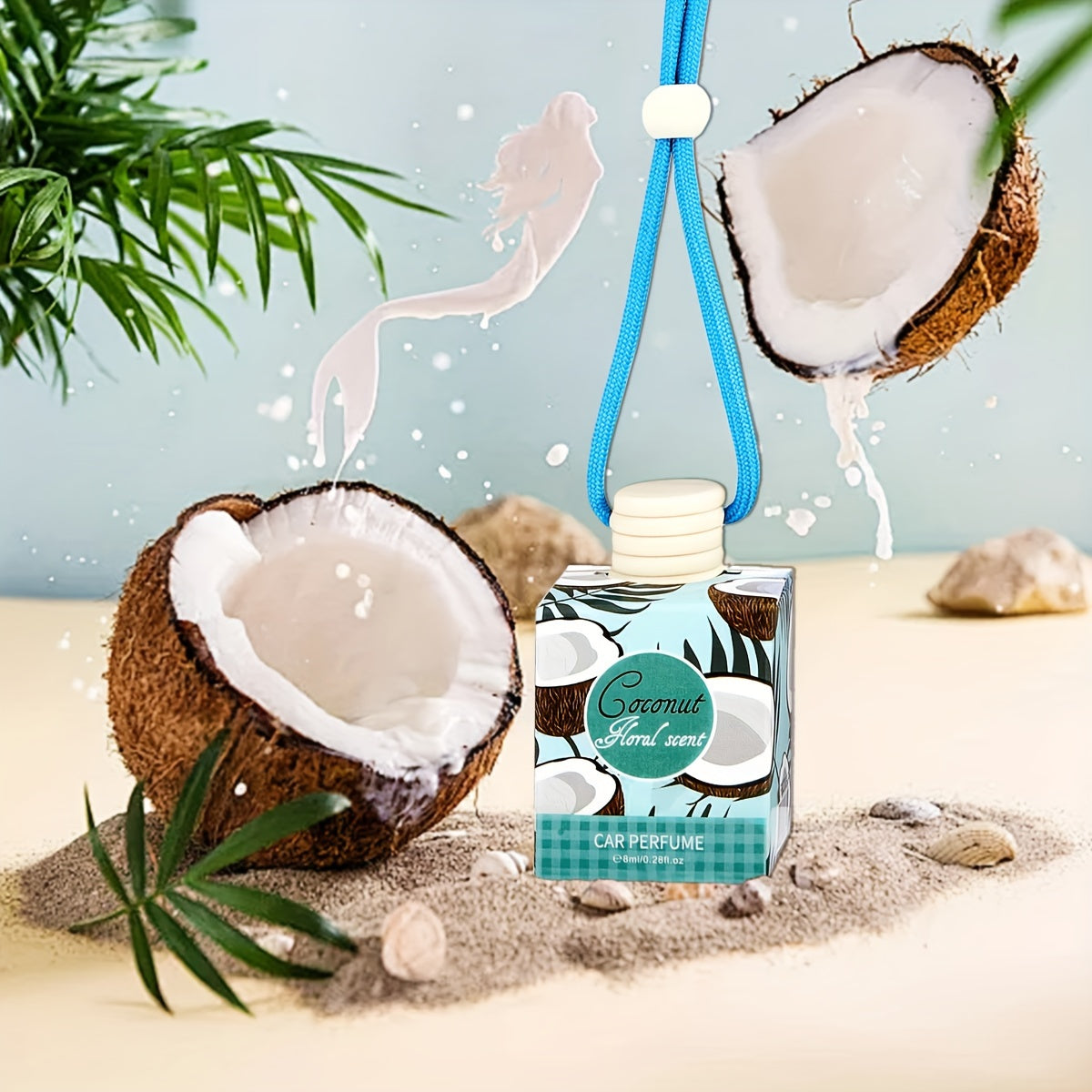 4-in-1 Car Air Freshener Wooden Hanging Decor Long-Lasting Fragrance