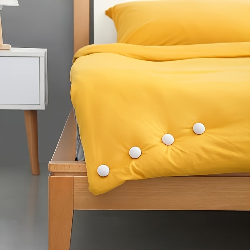 Set of 10 Mushroom Bed Sheet Fasteners with One-Click Release and Concealed Clips