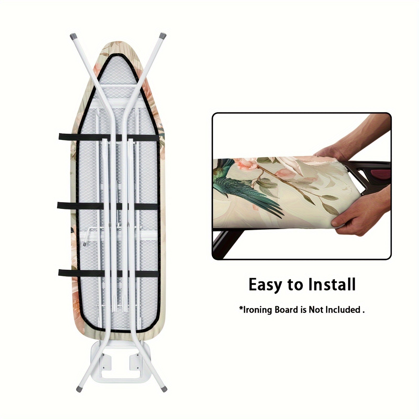 Ironing Station Dust Cover with Hummingbirds Pattern, Easy to Install, Travel-Friendly